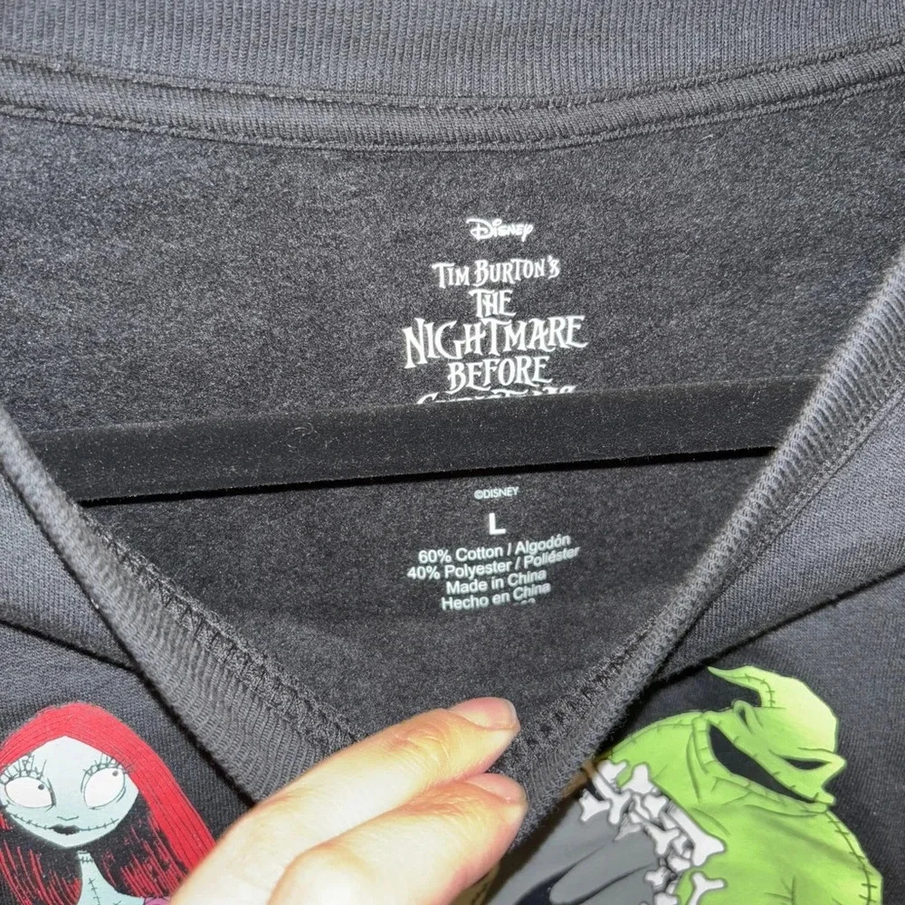 NWOT Nightmare Before Christmas Crop Sweater - Picture 3 of 3